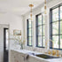 Modern Brass Glass Pendant Light for Kitchen Rod-Hung